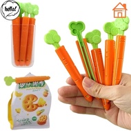 HS 5Pcs Multifunctional Kitchen Carrot Shape Food Snack Sealing Clips Fresh Keeping Sealer Clamps