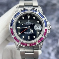 Rolex/Rolex Greeny Old Style 16570 Outer Ring Back Set Red Sapphire Ring Diamond GMT Function Men's 