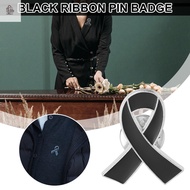 CONNECT Funeral Ribbon Badge Brooch, Awareness Breast Cancer Black Ribbon Pin, Sweet Lapel Pin Skin 