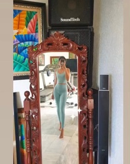 asana 經典扭結V領短背心@Breathm-夢湖綠