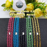 1 Meter Flat Chain 0.8 Flat Chain Dove Color Chain Brooch Chain Color Chain