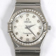 Omega Constellation 1458.75 鑲鑽 表圈 貝殼 錶盤 SS 女士腕錶 石英