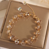 Crystal Woven Bracelet | Minimalist Design Jewelry for Women – Trendy Gift for Bestie