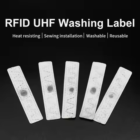 100pcs UHF RFID Tag UHF Sew Soft Textile Non-Woven Label Laundry Tag RFID Laundry Tag