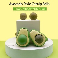 Pet Avocado Catnip Ball 360 Degree Rotation Avocado Toy Pet Interactive Kitten Toys Pet Mainan Kucin