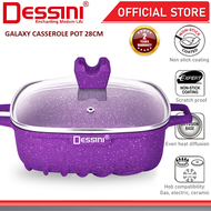 DESSINI ITALY 28CM Casserole Die Cast Aluminium Non Stick Pot Bowl Pan Cookware Tool with Cover Peri
