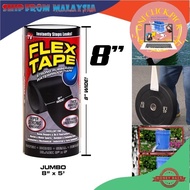 FLEX TAPE  8 " wide BIG Super Strong rubberized, waterproof tape that can patch, bond, seal and repair Pita Lekat kuat