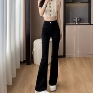 全城熱賣 - 微喇牛仔褲高腰顯瘦喇叭褲【黑色長褲】【XS-L碼】(下單後請聯絡客服確認發貨尺碼)