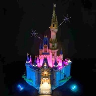 cod MINISO Led Light for The Disney Castle Compatible 43222 71040 Home Decor Not Include Building Bl