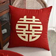Wedding Red Pair Pillow 45x45cm