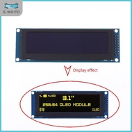 【E-WOITD】 โมดูลแสดงผล OLED ขนาด3.12นิ้ว SSD1322 256x64สำหรับส่วนเชื่อมต่อ STM32 SPI I2C กับหัวเสียบส