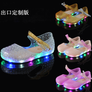 style of girl sandals summer girls openwork breathable princess shoes 2-3-4 years old children's jelly lamp shoes