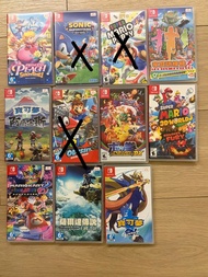 switch遊戲碟 碧姬公主 表演時刻/索尼克 超級巨星/Super Mario party/家庭訓練機/寶可夢傳說阿爾宙斯/超級瑪利歐 奧德賽/Pokémon Tournament DX/Super