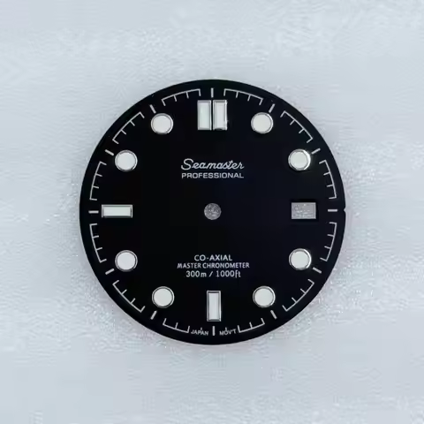 NH35 dial 31mm new Seamaster-style green luminous dial S dial for Seiko mod