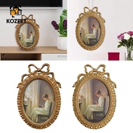 KOZEEY Oval Photo Frame 10x6.9inch Handmade Wall or Table Mounted Home Decoration for