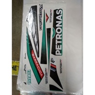 *BODY STICKER STRIPE / STRIKE* - Yamaha LC135 (75) Petronas (Black)