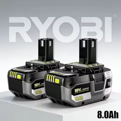Original RYOBI 18V 8Ah rechargeable lithium battery in 2026- long lifespan,high capacity compatible 