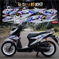 STRIPING STICKER STRIPING VARIASI BEAT DELUXE BEAT NEW LIST STIKER SILVER RACING