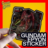 Gundam Epyon Sticker Waterproof Vinyl Decal Anime Mecha for Laptop Tumbler PC Case Gundam Wing