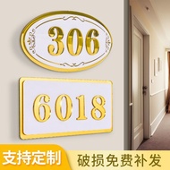 Light Luxury Golden House Number Room Number Plate Hotel Commercial Simple Floor Number Creative Des