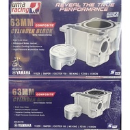 UMA RACING Y15 Y15ZR FZ150 63MM COMPOSITE CYLINDER BLOCK KIT WITH FORGEN PISTON