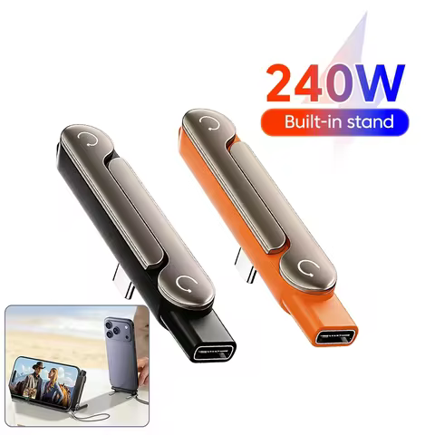 240W Type C Adapter Fast Charging 90° Elbow Bracket Adapter Type-C Male to USB-C Female Converter fo