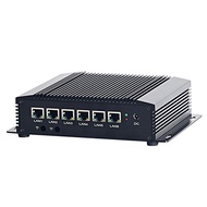 Haswell i3 4005U Industrial Firewall Micro Appliance, Router PC, Fanless PC, AES-NI, 6 RJ45 Port, HD