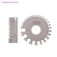 Coa 0-36 Round AWG SWG Wire Gauge Thiness Ruler Gauge Diameter Stainless Steel Measurer Tool Welding