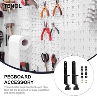 [TENOL] 2 Pieces Pegboard Desk Mount Pegboard Panel Brackets Clamp Stand Fixing Clips