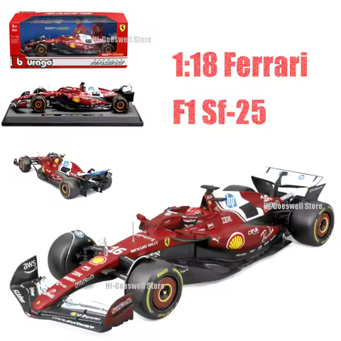 New In Stock 1:18 Bburago Sf-25 #16 Leclerc Charles #44 Lewis Hamilton Alloy Model Miniature Diecast