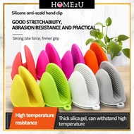 2pcs Colorful Silicone Anti-scald Gloves Thicken Insulated Heat BBQ Microwave Oven Holder Food Grade