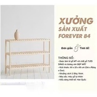 Shoe Shelf - 3-Tier Wooden Shoe Rack Wooden Shelf Size 60x80x25cm High Quality American Pine Wood