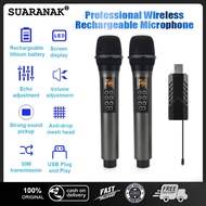 USB Wireless Microphone System Professional Handheld UHF Microphone for Karaoke Notebook Computer Video Meeting