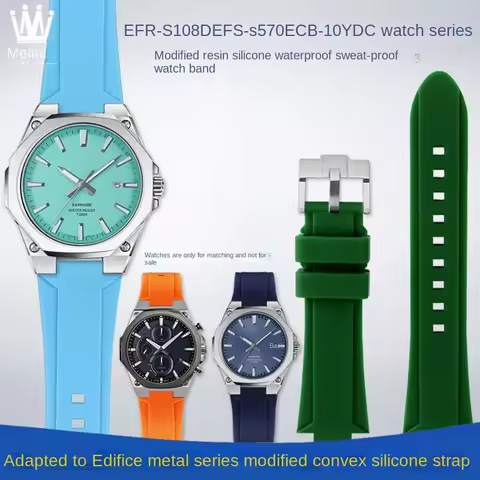 For Casio Edifice Series EFR-S108D EFS-S570 ECB-10 ECB-10YDC modified raised silicone rubber waterpr