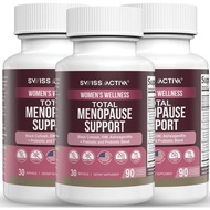 Swiss Activa+ Total Menopause Support – Hormone Balance, Hot Flash Relief, Mood & Energy Boost, Gut 