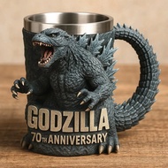 Godzilla 70th Anniversary 3D Sculpted Resin Mug Limited Edition Collectible Gift for Fans