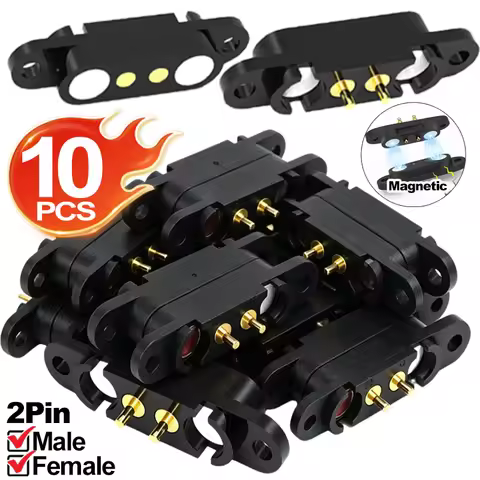 2 Pin Pogopin Male Female Spring Loaded DC Power Socket 2A 2Pin DC Magnetic Pogo Pin Connector Magne