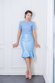 เดรสไทยลายขอดอกรัก BR Voguish