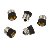 5 Pcs E17 Conversion Lamp Holder Converter Plug to E14 Adapter Base Holders Label Socket Light