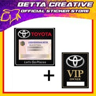 Toyota Car Logo Bundle Roadtax + VIP CARCOMBO [ Betta Creative ]