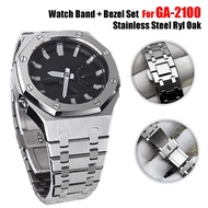 Stainless Steel Watch Band Set For Casio G-SHOCK GA-2100 3rd Generation Accessories for Casio GA-210