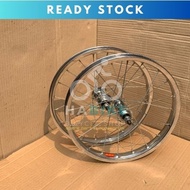Bicycle Rims Size 16 Chrome Iron Front Rear Rims Bicycle Wheels Wheelset Ready-to-Use Rims 16 BMX/Mi