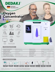 Kleensafe x DEDAKJ Oxygen Concentrator,  2-9Liter Oxygen Flow rate, 90% High Concentration, Double Inhalation