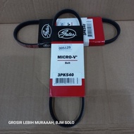 Fan BELT DAIHATSU CHARADE 1.5 1.6L MICRO V EPDM 3PK540 GATES