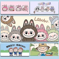 Labubu การ์ตูนใหญ่พิเศษแผ่นรองเมาส์,แผ่นรองบนโต๊ะคอมพิวเตอร์น่ารักแผ่นแป้นพิมพ์กันลื่น