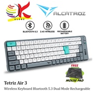 ALCATROZ TETRIZ AIR 3 WIRELESS KEYBOARD BLUETOOTH 5.3 / DUAL MODE / TYPE C RECHARGEABLE / WIRELESS 2