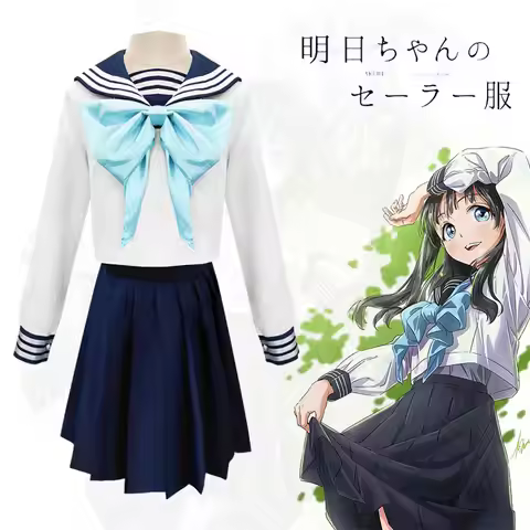 Akebi's Sailor Uniform Akebi Komichi Erika Kizaki Cosplay Costume Japanese Sailor School Girl Dress