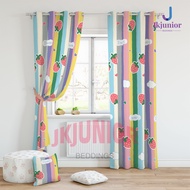 Colorful Strawberry Cloud 7ft Curtain Canadian Cotton Durable and Soft 150x220cm 8Ring Langsir Tingk
