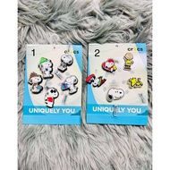 Set of 5 Jibits 4D Rubber Figures with Shoe Cover and Bag