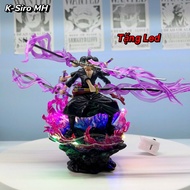 Super beautiful OnePiece Zoro Asura model with 3 heads, 6 arms, 9 swords, 9 haki, comes with Led str